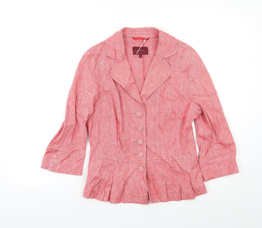 Per Una Womens Red   Jacket Blazer Size 10