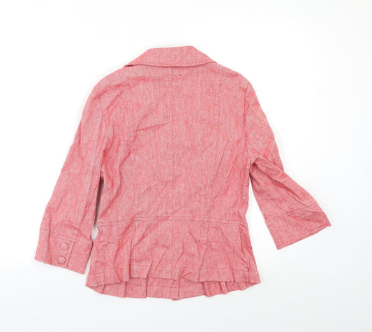 Per Una Womens Red   Jacket Blazer Size 10