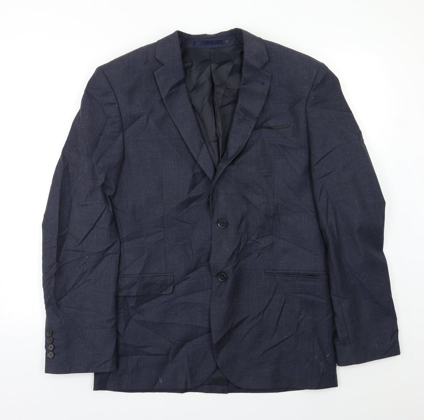 Mens UK Size 40 Cedar Wood State Regular Blue Suit Jacket