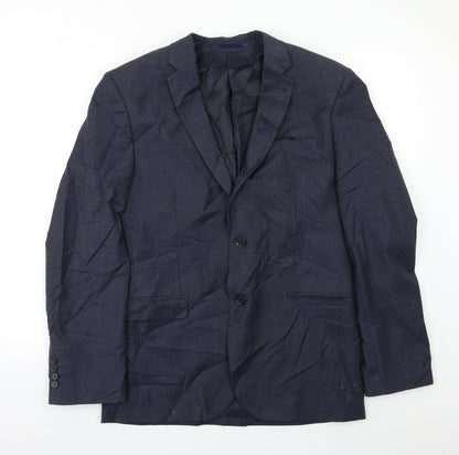 Mens UK Size 40 Cedar Wood State Regular Blue Suit Jacket