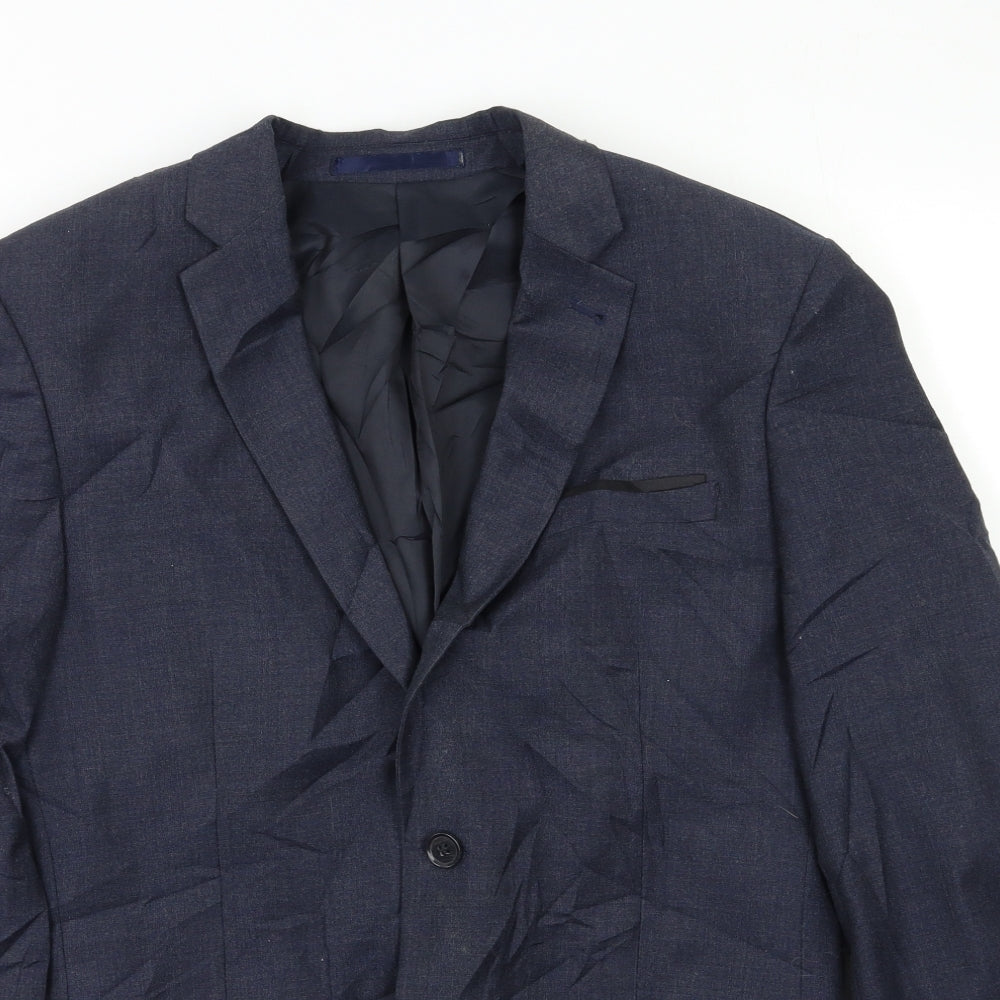 Mens UK Size 40 Cedar Wood State Regular Blue Suit Jacket