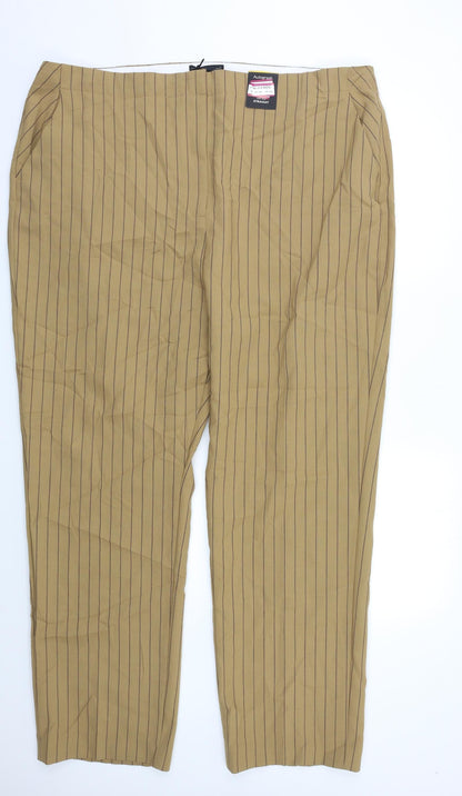 Autograph Womens Beige Striped  Dress Pants Trousers Size 20 L28 in