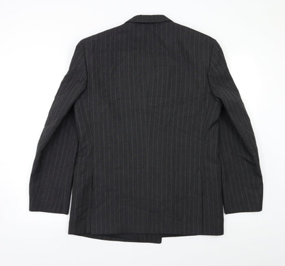 C&A Womens Black Striped  Jacket Blazer Size 38