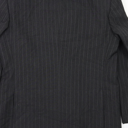 C&A Womens Black Striped  Jacket Blazer Size 38
