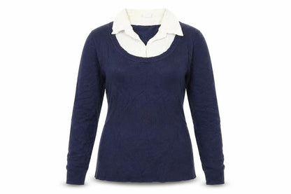 Womens UK Size M Preworn Blue Pullover Jumper