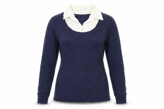 Womens UK Size M Preworn Blue Pullover Jumper