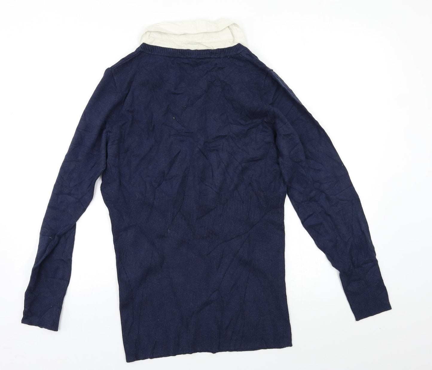 Womens UK Size M Preworn Blue Pullover Jumper