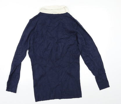 Womens UK Size M Preworn Blue Pullover Jumper