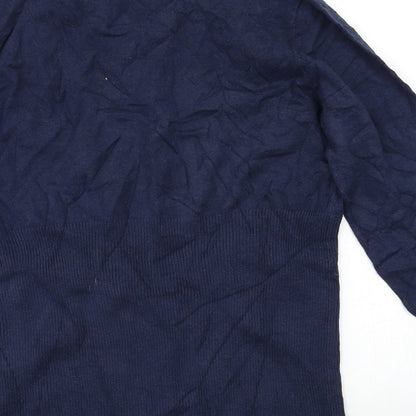 Womens UK Size M Preworn Blue Pullover Jumper