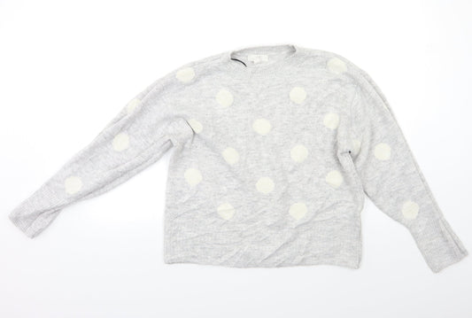 Womens UK Size S H&M Grey Pullover Jumper