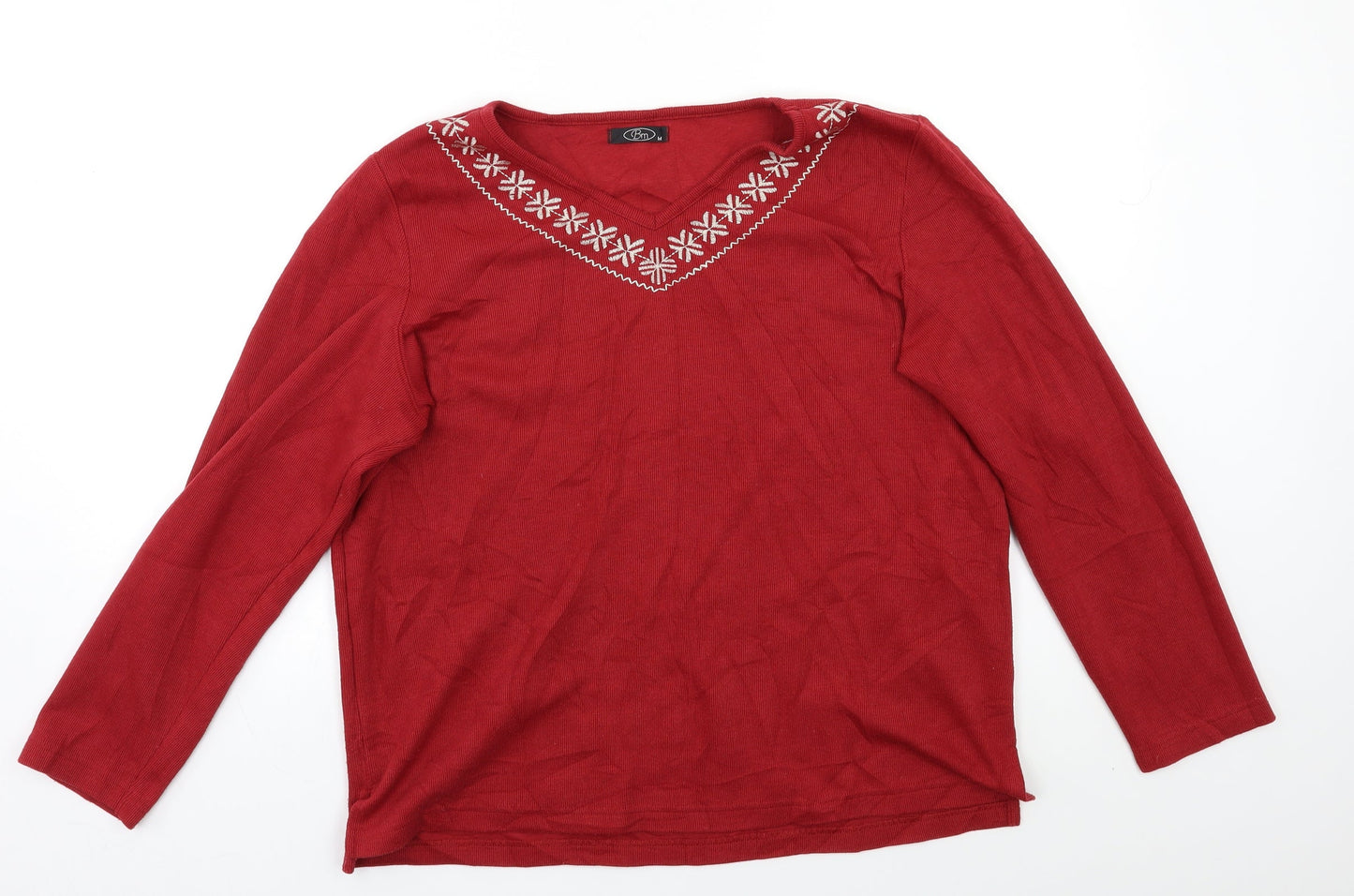 Womens UK Size M BM Red Pullover Jumper
