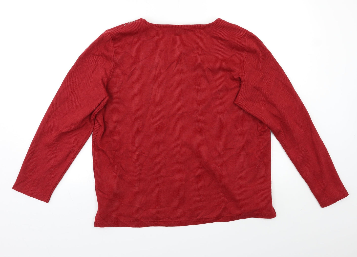 Womens UK Size M BM Red Pullover Jumper