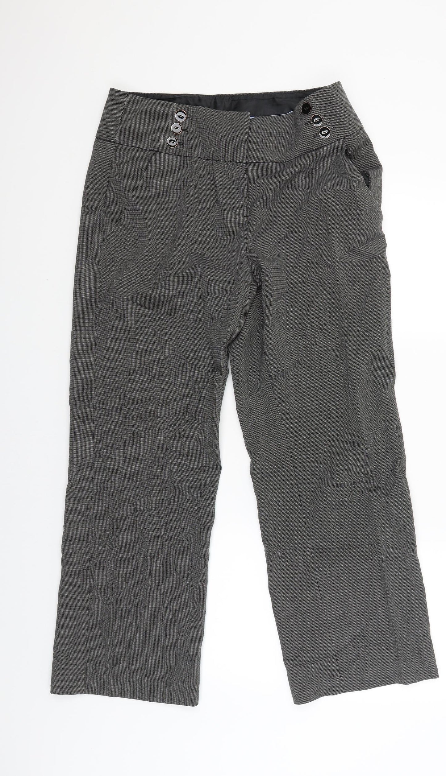 Womens UK Size 12 Marks and Spencer Regular Fit  Black Trousers