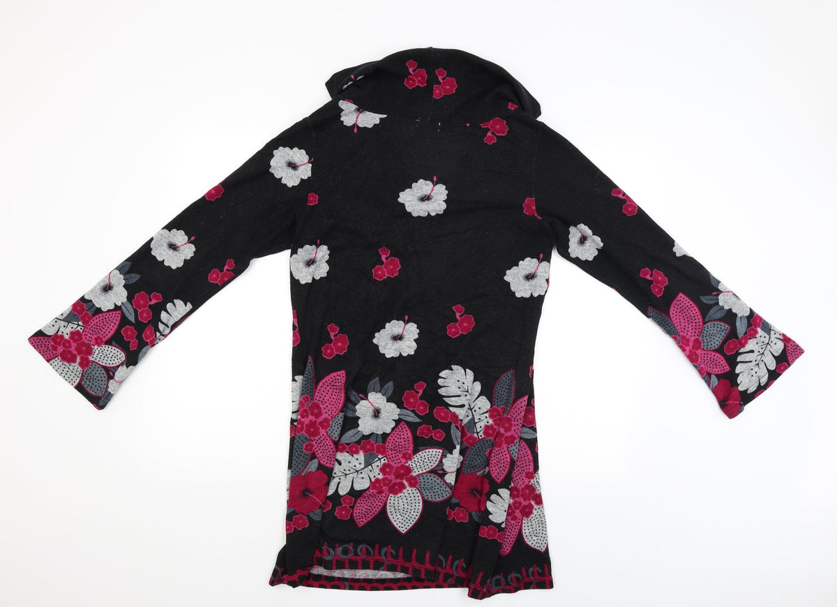 Quetzal Womens Black   Pullover Jumper Size M