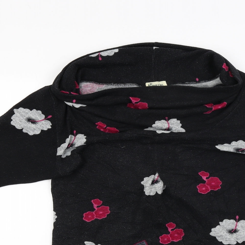 Quetzal Womens Black   Pullover Jumper Size M
