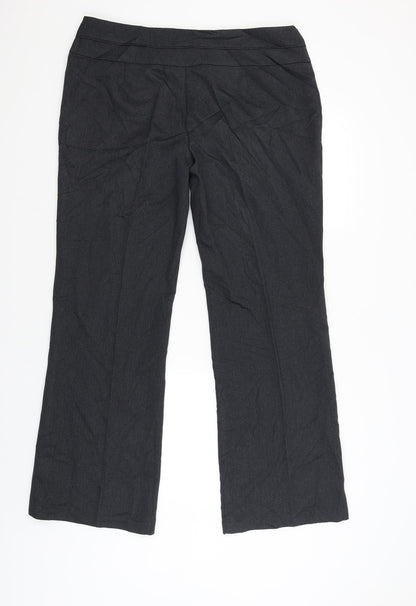 F&F Womens Grey Striped  Trouser Suit Suit Trousers Size 16 L31 in