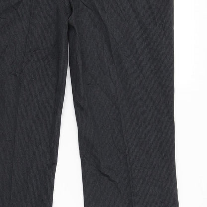 F&F Womens Grey Striped  Trouser Suit Suit Trousers Size 16 L31 in