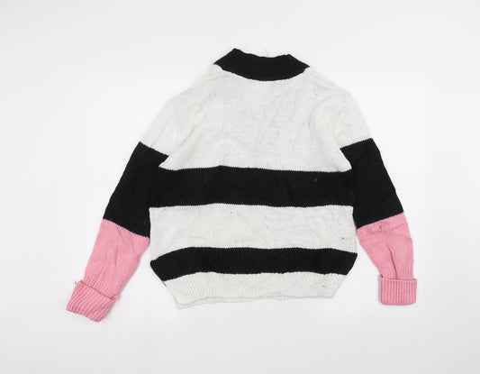 Womens UK Size S Marks and Spencer White Pullover Jumper