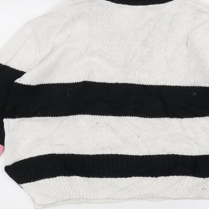 Womens UK Size S Marks and Spencer White Pullover Jumper