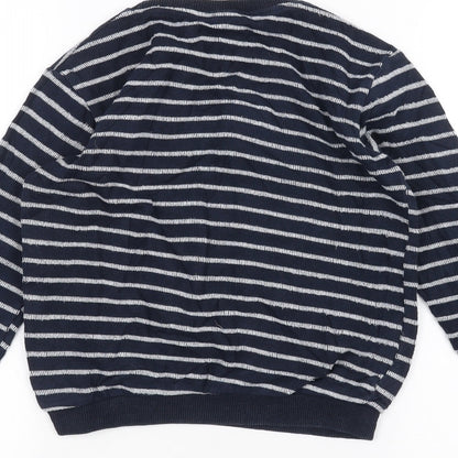 IFBA Boys Blue Striped  Pullover Jumper Size 12 Years