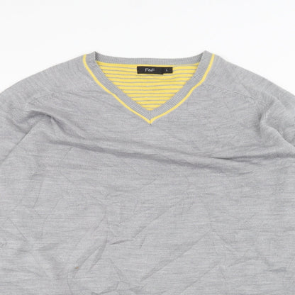 F&F Womens Grey   Pullover Jumper Size L