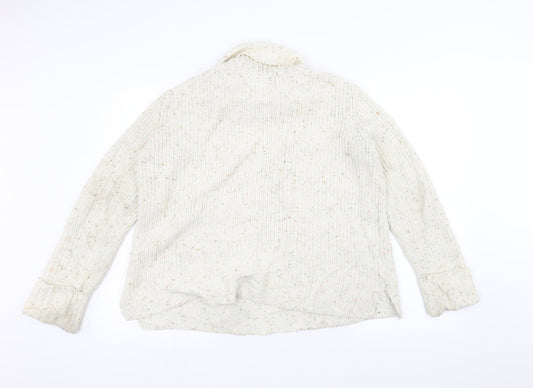 Womens UK Size 10 Warehouse White Pullover Jumper
