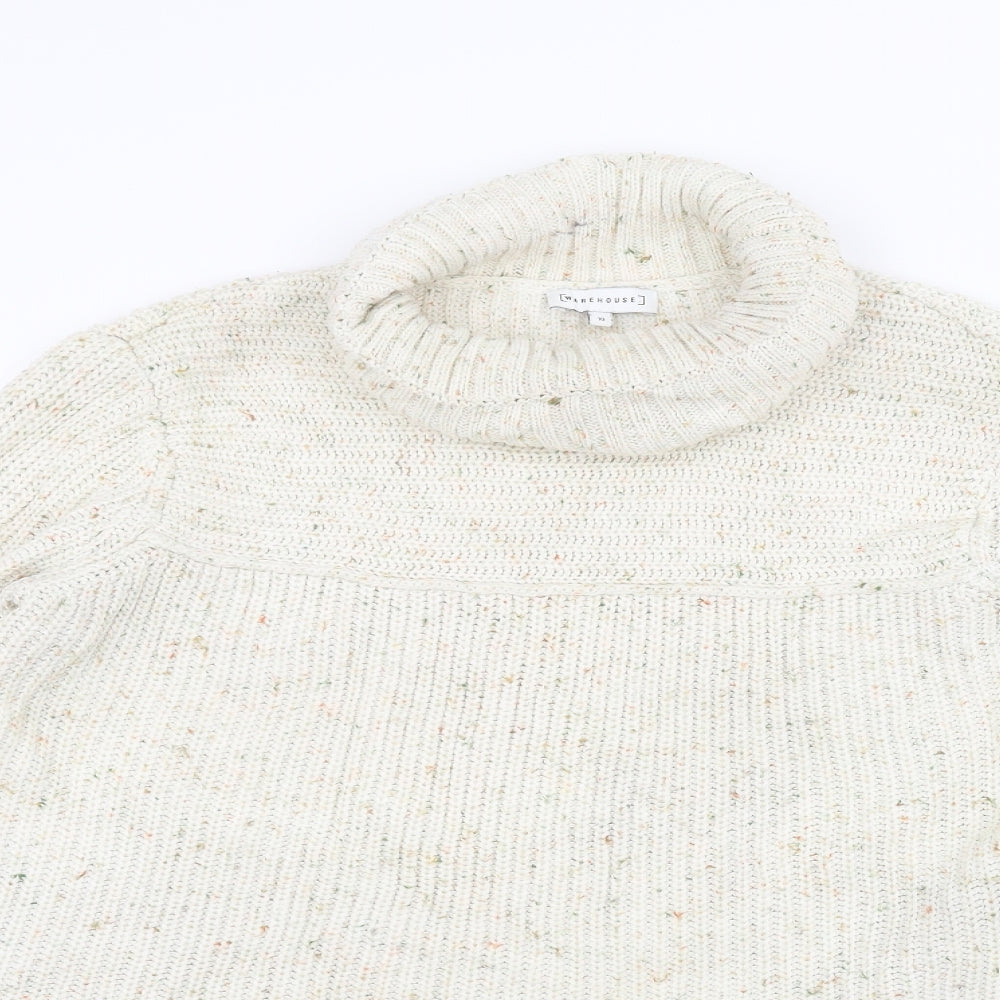 Womens UK Size 10 Warehouse White Pullover Jumper
