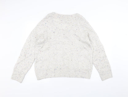 Womens UK Size 14 NEXT White Pullover Jumper