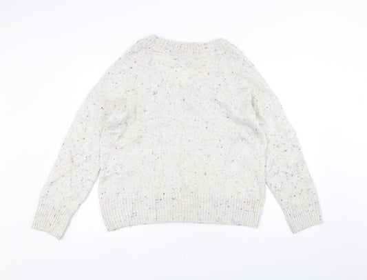 Womens UK Size 14 NEXT White Pullover Jumper