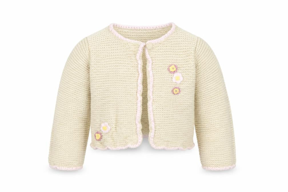 Front view of John Lewis Baby Brown Jacket Coatigan, size 12-18, Months