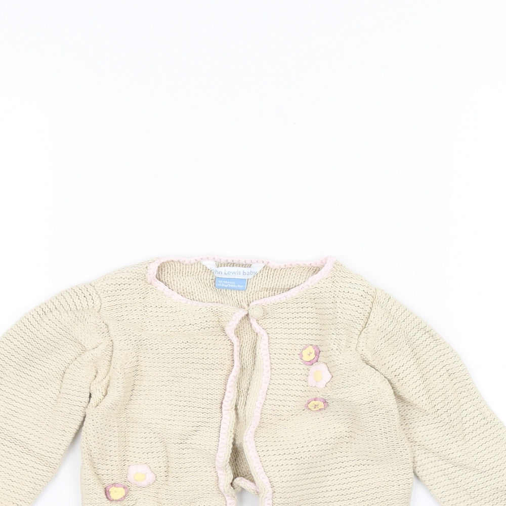 John Lewis Baby Brown   Jacket Coatigan Size 12-18 Months