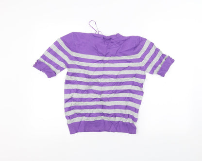 Womens UK Size 14 Preworn Purple Basic T-Shirt