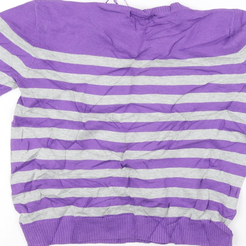 Womens UK Size 14 Preworn Purple Basic T-Shirt