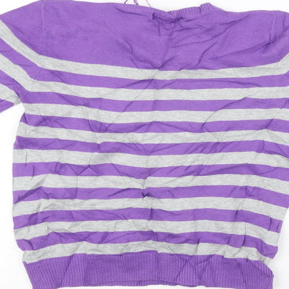 Womens UK Size 14 Preworn Purple Basic T-Shirt