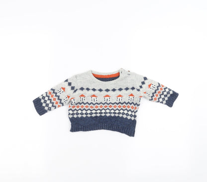 Marks and Spencer Baby Grey   Pullover Jumper Size 0-3 Months