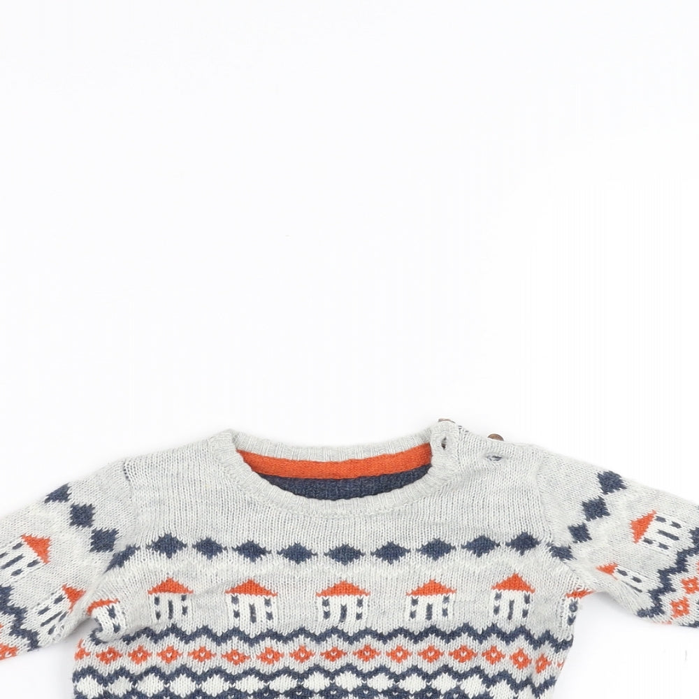 Marks and Spencer Baby Grey   Pullover Jumper Size 0-3 Months