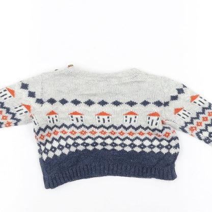 Marks and Spencer Baby Grey   Pullover Jumper Size 0-3 Months