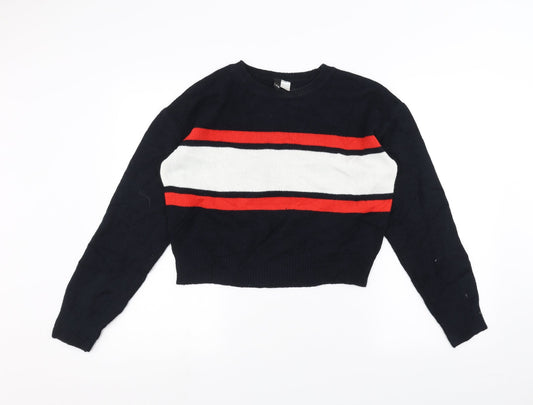 Womens UK Size XS H&M Blue Pullover Jumper