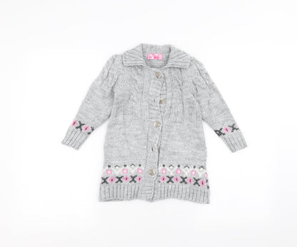 small world Girls Grey   Jacket Coatigan Size 3 Years