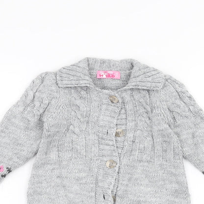 small world Girls Grey   Jacket Coatigan Size 3 Years