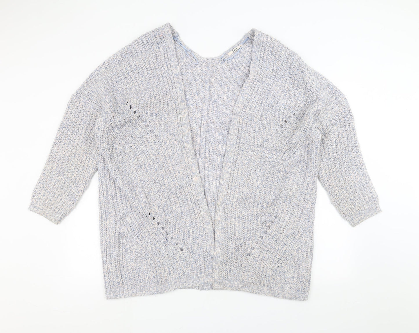 TU Womens Blue  Knit Jacket Coatigan Size 16