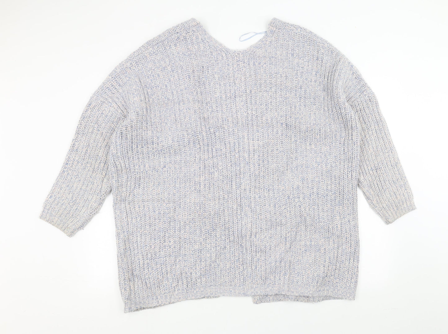 TU Womens Blue  Knit Jacket Coatigan Size 16