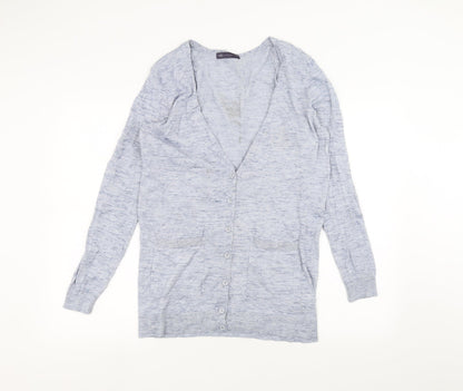 Womens UK Size 10 Marks and Spencer Blue Cardigan Jumper