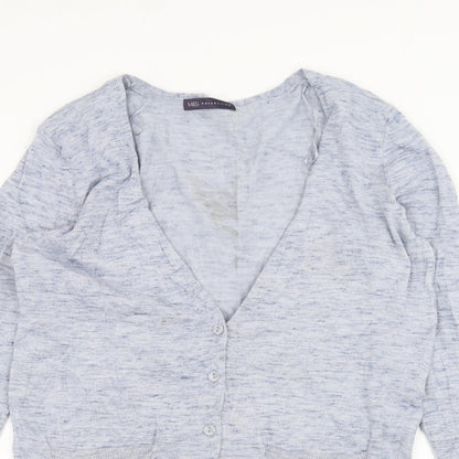 Womens UK Size 10 Marks and Spencer Blue Cardigan Jumper