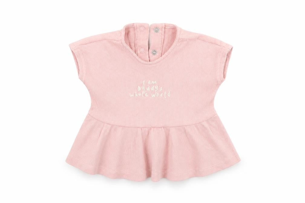 Front view of George boys’ pink ringer blouse, size 0-3, months
