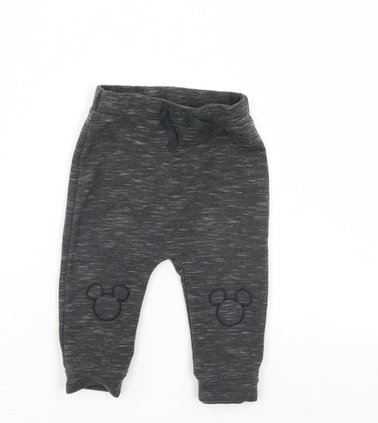 Disney Boys Black   Sweatpants Trousers Size 6-9 Months