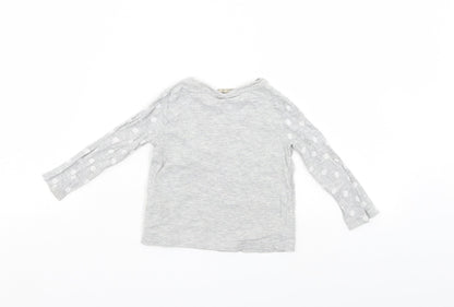 Back view of Next girls’ grey jumper, size 9-12, months