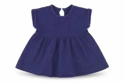 Front view of George girls’ blue a-line, size 9-12, months