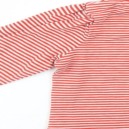 Mini lub Girls Red Striped  Pullover Jumper Size 9-12 Months