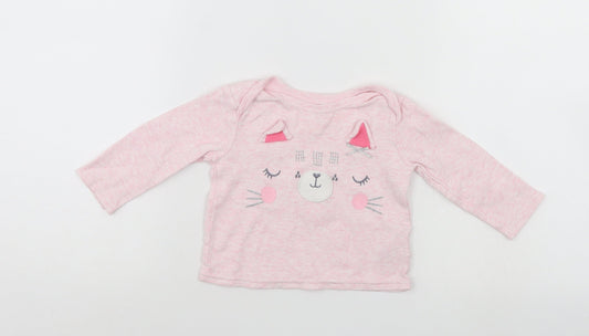 Primark Girls Pink   Pullover Jumper Size 9-12 Months